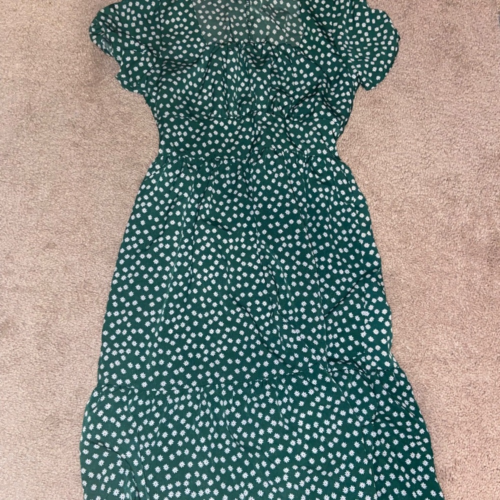 Floral Green Dress